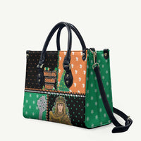 Ireland Christmas Leather Bag Wren Boy With Shamrock Xmas Tree - Wonder Print Shop