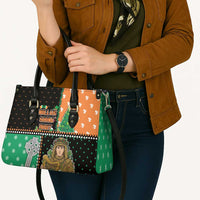 Ireland Christmas Leather Bag Wren Boy With Shamrock Xmas Tree - Wonder Print Shop