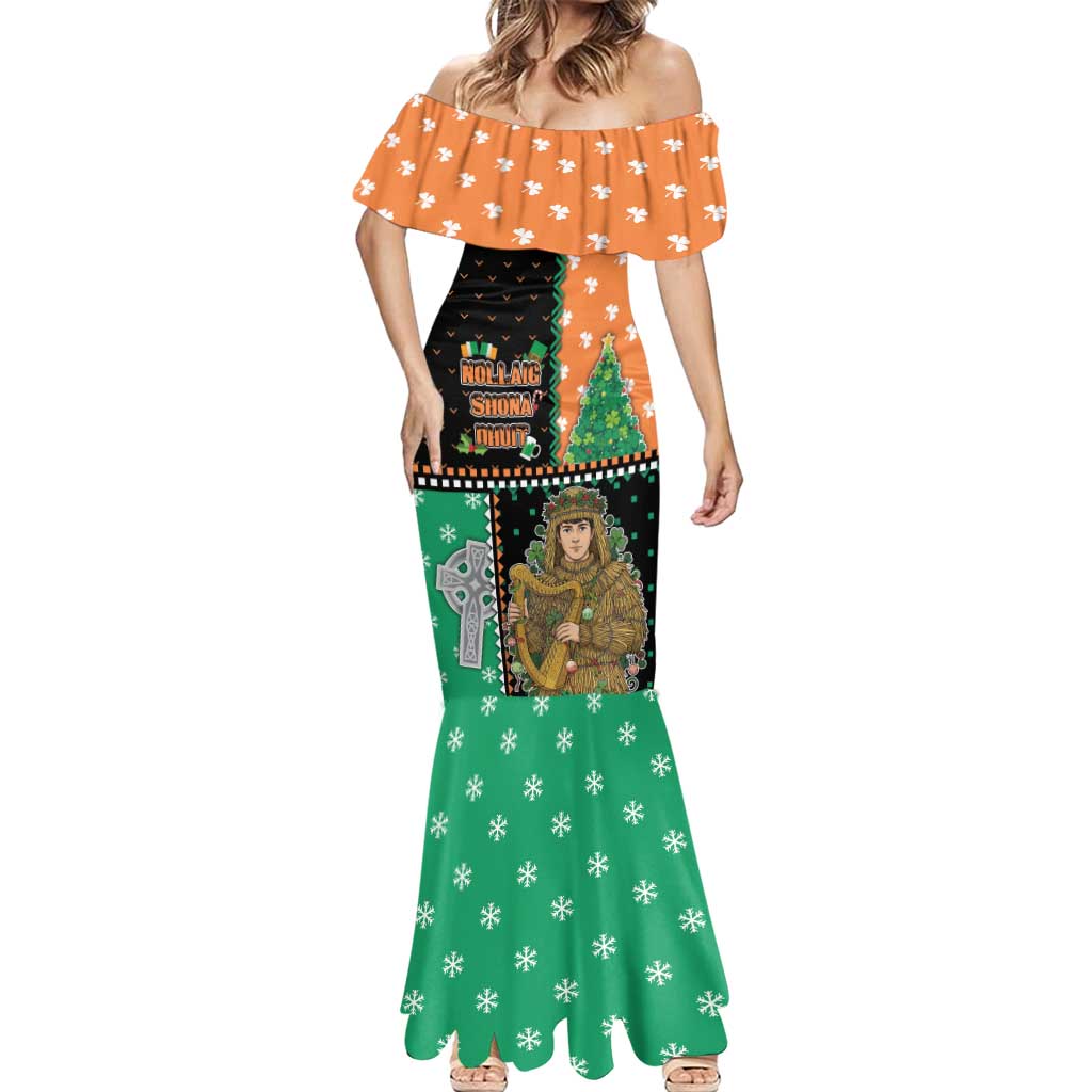 Ireland Christmas Mermaid Dress Wren Boy With Shamrock Xmas Tree - Wonder Print Shop