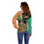 Ireland Christmas Off Shoulder Sweater Wren Boy With Shamrock Xmas Tree - Wonder Print Shop