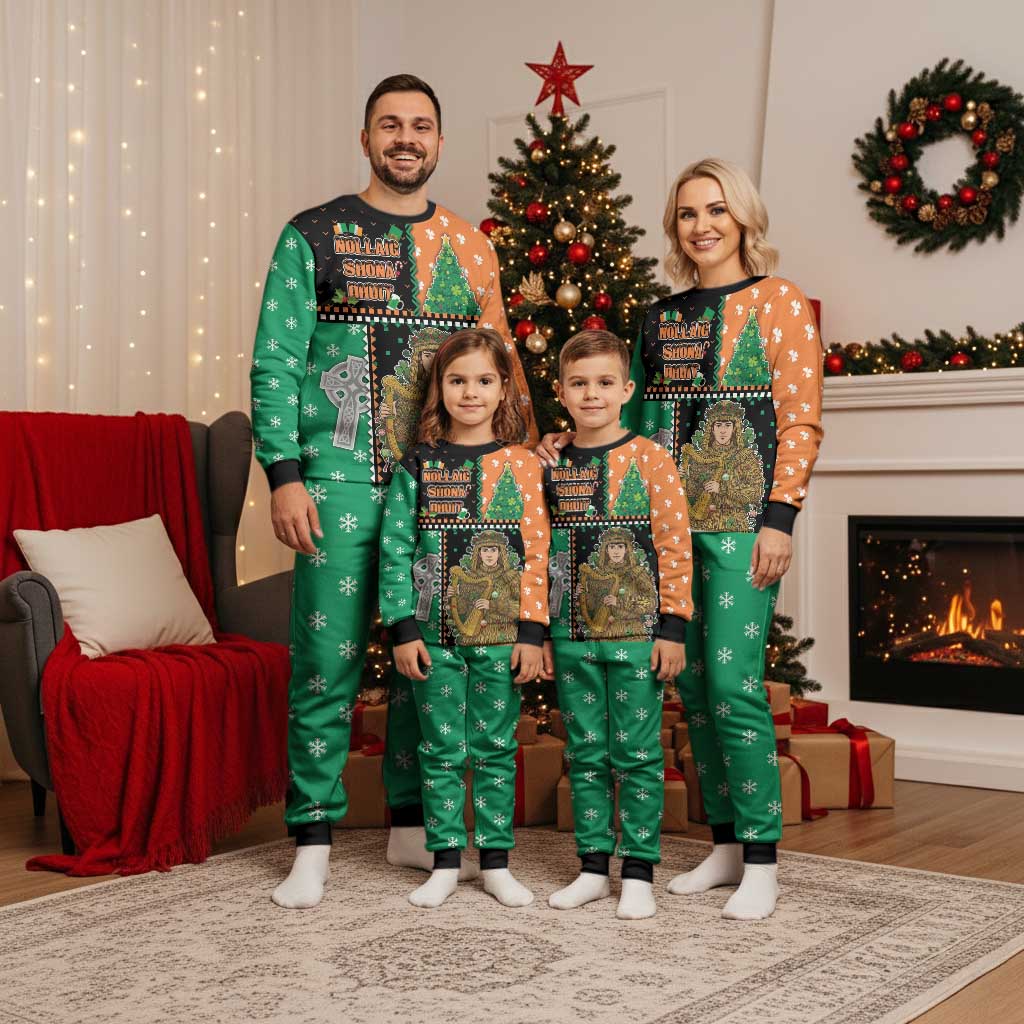 Ireland Christmas Pajama Set Wren Boy With Shamrock Xmas Tree - Wonder Print Shop