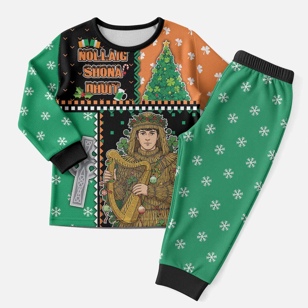 Ireland Christmas Pajama Set Wren Boy With Shamrock Xmas Tree - Wonder Print Shop