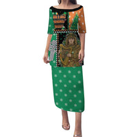 Ireland Christmas Puletasi Wren Boy With Shamrock Xmas Tree - Wonder Print Shop