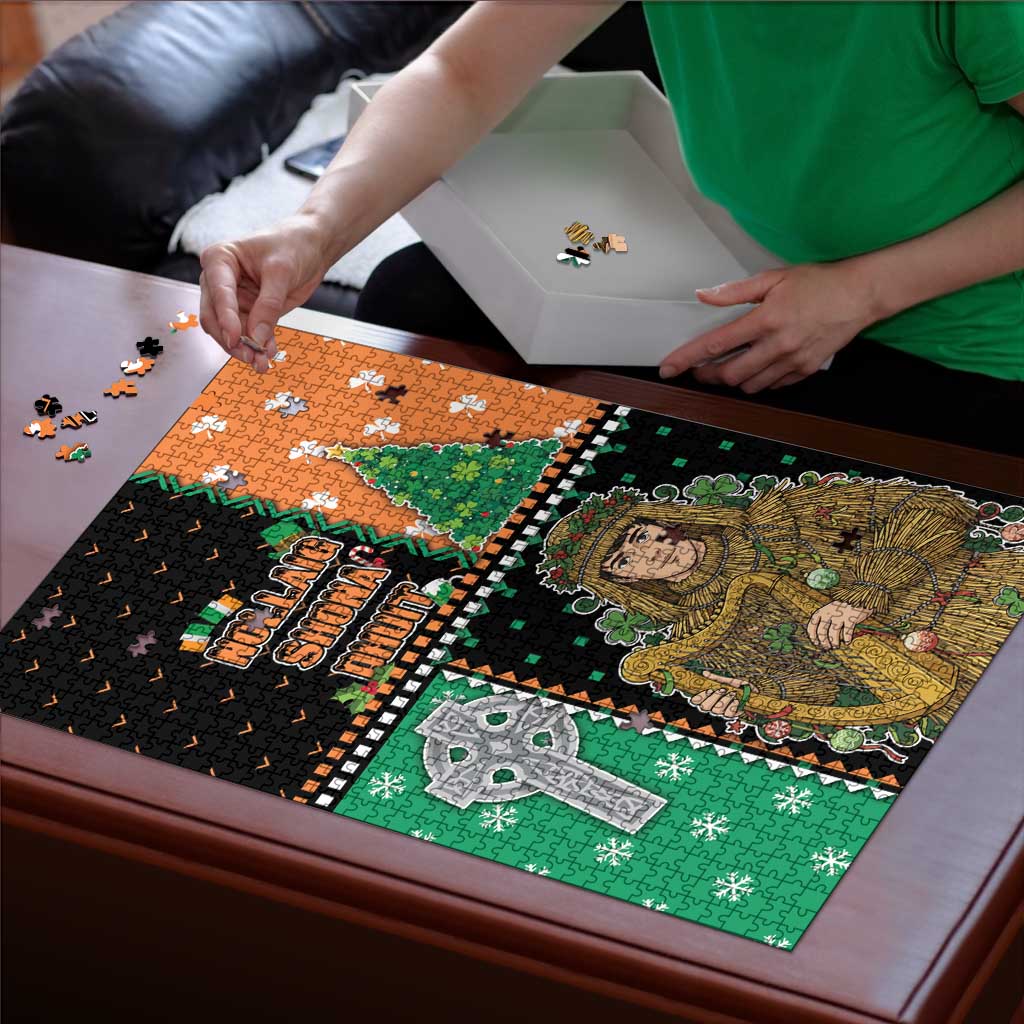 Ireland Christmas Puzzle Wren Boy With Shamrock Xmas Tree - Wonder Print Shop