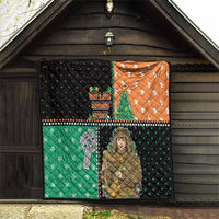 Ireland Christmas Quilt Wren Boy With Shamrock Xmas Tree - Wonder Print Shop