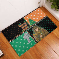 Ireland Christmas Rubber Doormat Wren Boy With Shamrock Xmas Tree - Wonder Print Shop