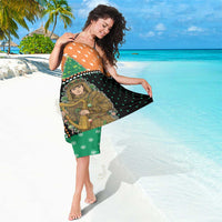 Ireland Christmas Sarong Wren Boy With Shamrock Xmas Tree - Wonder Print Shop