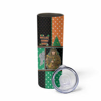 Ireland Christmas Skinny Tumbler Wren Boy With Shamrock Xmas Tree - Wonder Print Shop