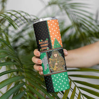 Ireland Christmas Skinny Tumbler Wren Boy With Shamrock Xmas Tree - Wonder Print Shop