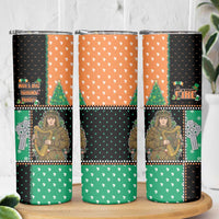 Ireland Christmas Skinny Tumbler Wren Boy With Shamrock Xmas Tree - Wonder Print Shop