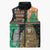 Ireland Christmas Sleeveless Puffer Jacket Wren Boy With Shamrock Xmas Tree - Wonder Print Shop