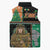 Ireland Christmas Sleeveless Puffer Jacket Wren Boy With Shamrock Xmas Tree - Wonder Print Shop