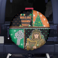 Ireland Christmas Spare Tire Cover Wren Boy With Shamrock Xmas Tree - Wonder Print Shop