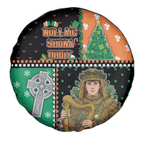 Ireland Christmas Spare Tire Cover Wren Boy With Shamrock Xmas Tree - Wonder Print Shop