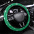 Ireland Christmas Steering Wheel Cover Wren Boy With Shamrock Xmas Tree - Wonder Print Shop