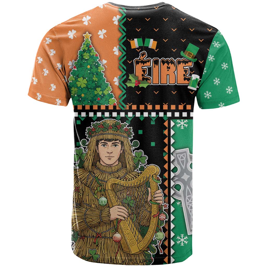 Ireland Christmas T Shirt Wren Boy With Shamrock Xmas Tree - Wonder Print Shop