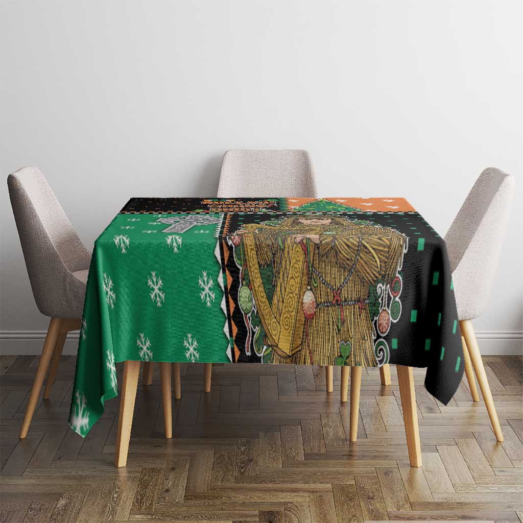 Ireland Christmas Tablecloth Wren Boy With Shamrock Xmas Tree - Wonder Print Shop