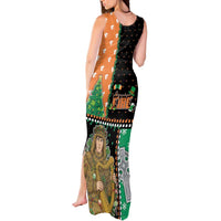 Ireland Christmas Tank Maxi Dress Wren Boy With Shamrock Xmas Tree - Wonder Print Shop