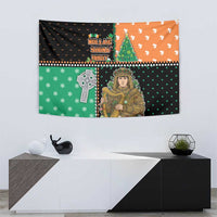 Ireland Christmas Tapestry Wren Boy With Shamrock Xmas Tree - Wonder Print Shop