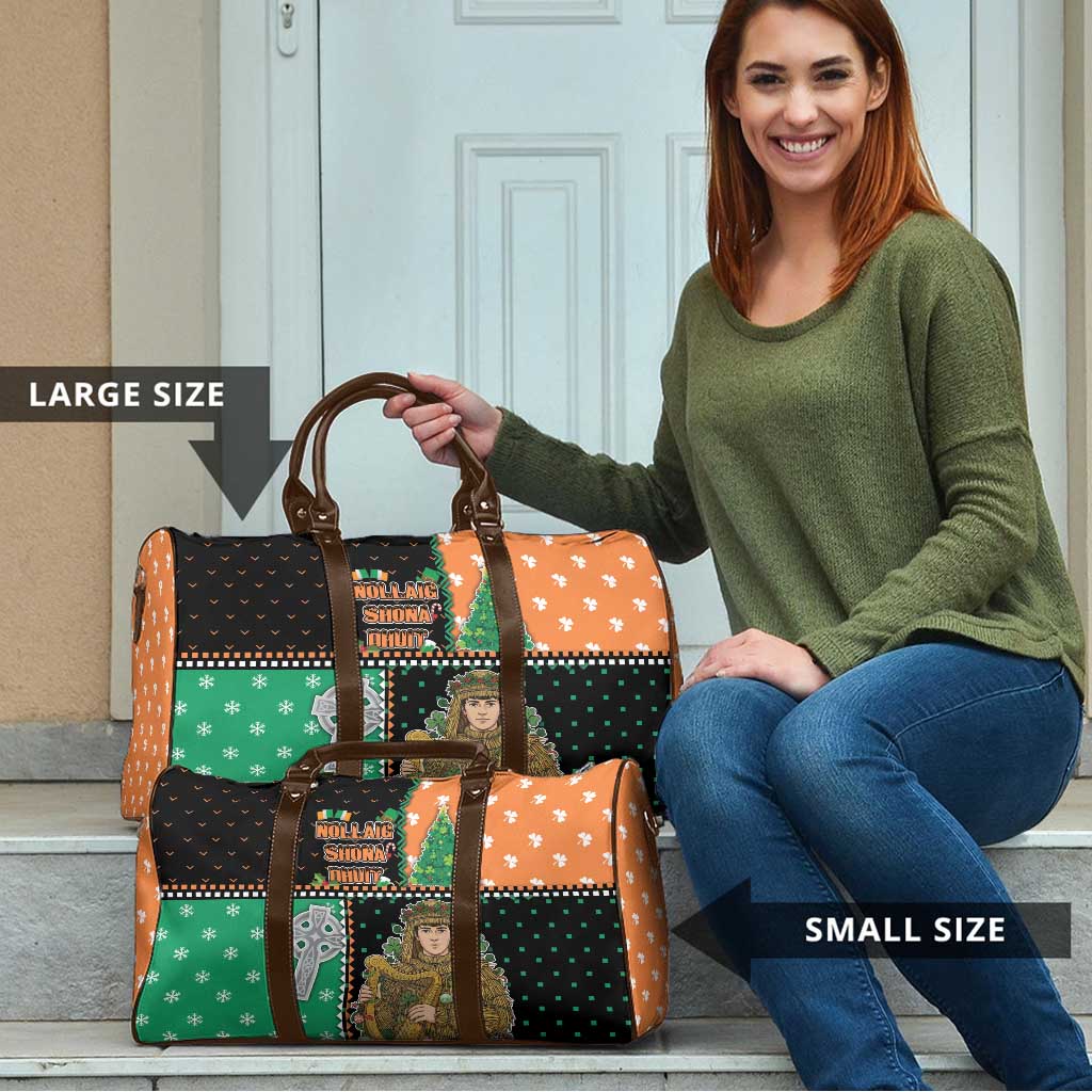 Ireland Christmas Travel Bag Wren Boy With Shamrock Xmas Tree - Wonder Print Shop
