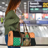 Ireland Christmas Travel Bag Wren Boy With Shamrock Xmas Tree - Wonder Print Shop