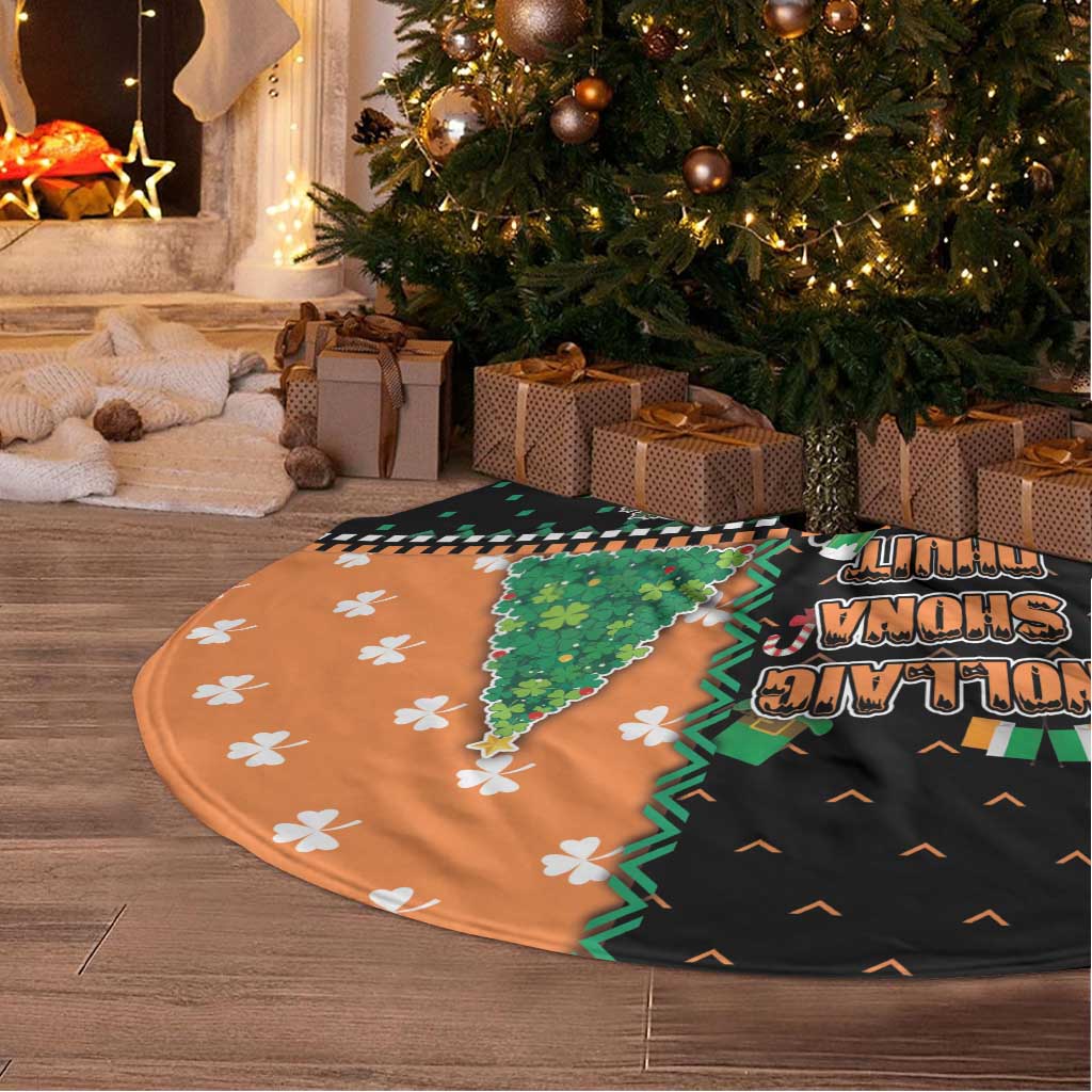 Ireland Christmas Tree Skirt Wren Boy With Shamrock Xmas Tree - Wonder Print Shop