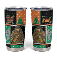 Ireland Christmas Tumbler Cup Wren Boy With Shamrock Xmas Tree - Wonder Print Shop