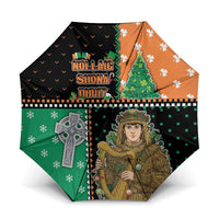 Ireland Christmas Umbrella Wren Boy With Shamrock Xmas Tree - Wonder Print Shop