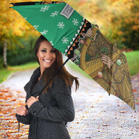 Ireland Christmas Umbrella Wren Boy With Shamrock Xmas Tree - Wonder Print Shop