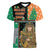 Ireland Christmas Women V-Neck T-Shirt Wren Boy With Shamrock Xmas Tree - Wonder Print Shop