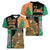 Ireland Christmas Women V-Neck T-Shirt Wren Boy With Shamrock Xmas Tree - Wonder Print Shop
