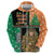 Ireland Christmas Zip Hoodie Wren Boy With Shamrock Xmas Tree - Wonder Print Shop
