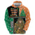 Ireland Christmas Zip Hoodie Wren Boy With Shamrock Xmas Tree - Wonder Print Shop