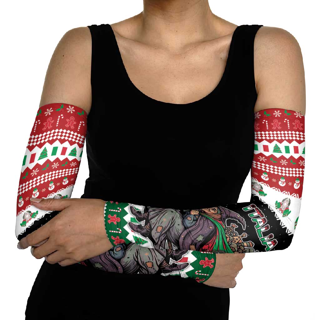 Italy Christmas Arm Sleeves La Befana Buon Natale - Wonder Print Shop