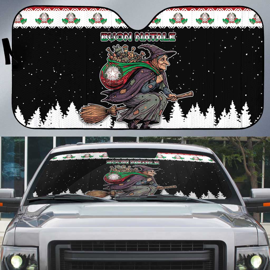 Italy Christmas Auto Sun Shade La Befana Buon Natale - Wonder Print Shop