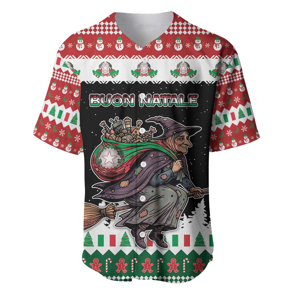 Italy Christmas Baseball Jersey La Befana Buon Natale - Wonder Print Shop