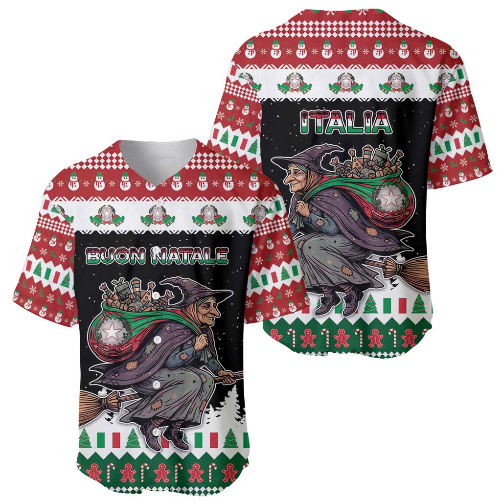 Italy Christmas Baseball Jersey La Befana Buon Natale - Wonder Print Shop