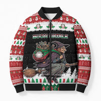 Italy Christmas Bomber Puffer Jacket La Befana Buon Natale - Wonder Print Shop