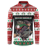 Italy Christmas Button Sweatshirt La Befana Buon Natale - Wonder Print Shop