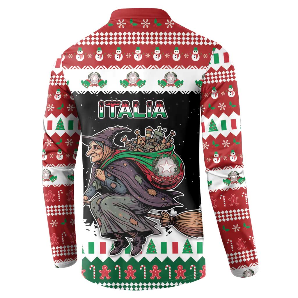 Italy Christmas Button Sweatshirt La Befana Buon Natale - Wonder Print Shop