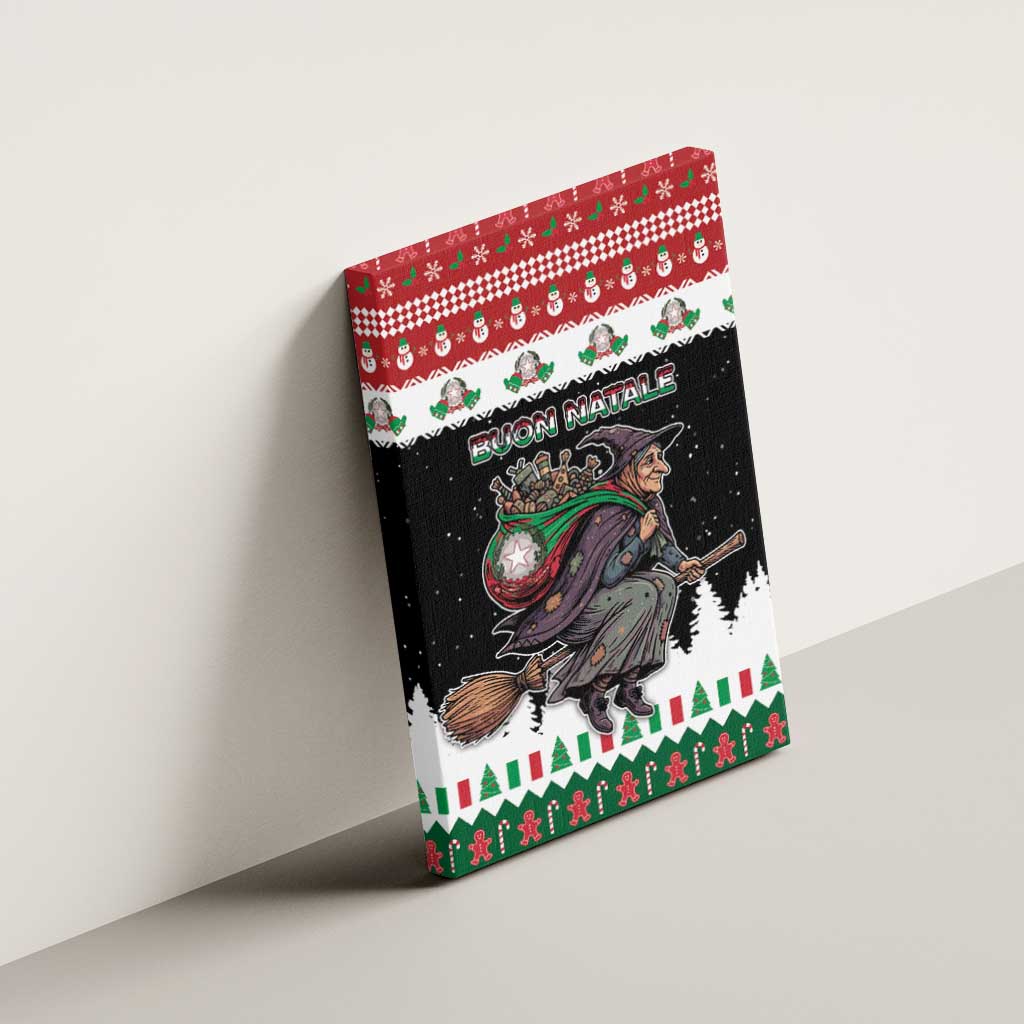 Italy Christmas Canvas Wall Art La Befana Buon Natale - Wonder Print Shop