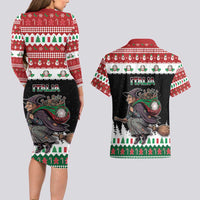 Italy Christmas Couples Matching Long Sleeve Bodycon Dress and Hawaiian Shirt La Befana Buon Natale - Wonder Print Shop
