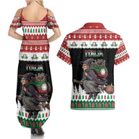 Italy Christmas Couples Matching Summer Maxi Dress and Hawaiian Shirt La Befana Buon Natale - Wonder Print Shop