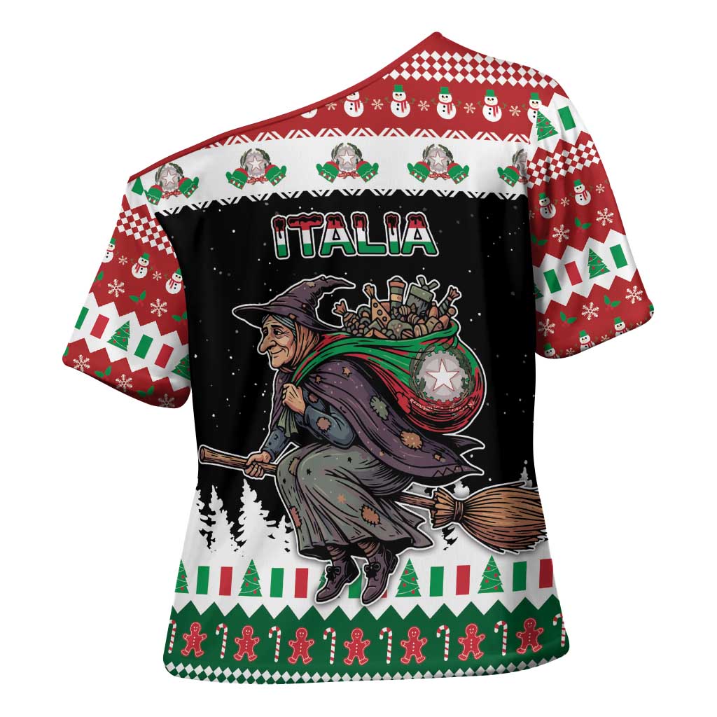 Italy Christmas Cross Shoulder Shirt La Befana Buon Natale - Wonder Print Shop