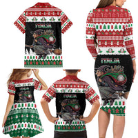 Italy Christmas Family Matching Long Sleeve Bodycon Dress and Hawaiian Shirt La Befana Buon Natale - Wonder Print Shop