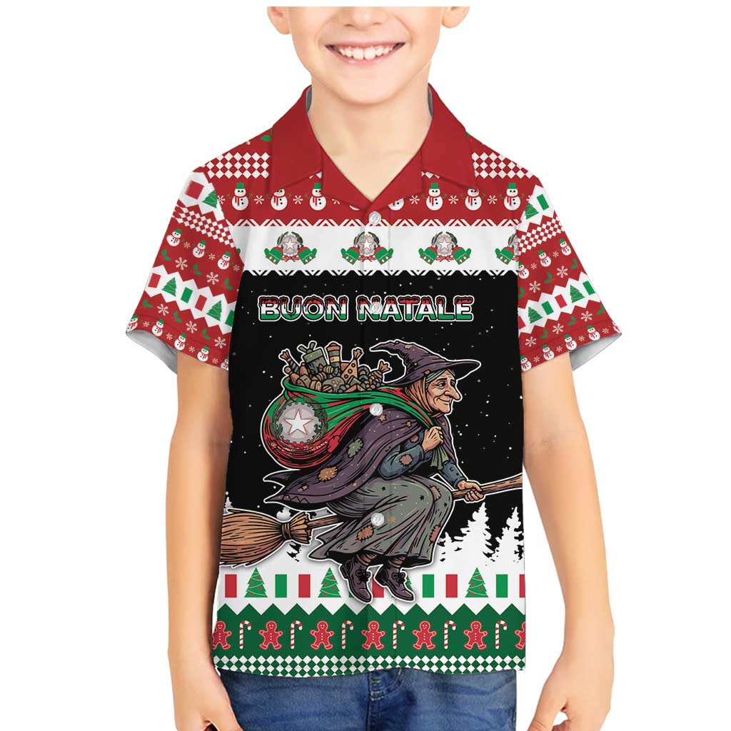 Italy Christmas Family Matching Mermaid Dress and Hawaiian Shirt La Befana Buon Natale - Wonder Print Shop