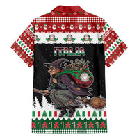 Italy Christmas Family Matching Off The Shoulder Long Sleeve Dress and Hawaiian Shirt La Befana Buon Natale - Wonder Print Shop