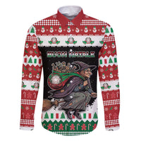 Italy Christmas Family Matching Off The Shoulder Long Sleeve Dress and Hawaiian Shirt La Befana Buon Natale - Wonder Print Shop