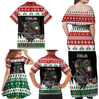 Italy Christmas Family Matching Off Shoulder Maxi Dress and Hawaiian Shirt La Befana Buon Natale - Wonder Print Shop