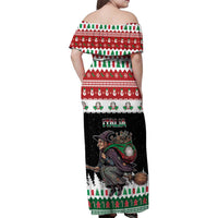 Italy Christmas Family Matching Off Shoulder Maxi Dress and Hawaiian Shirt La Befana Buon Natale - Wonder Print Shop